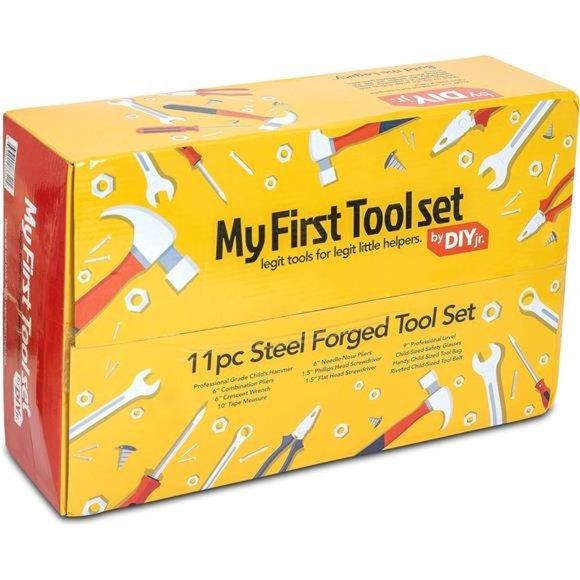 Real Tool Set for Kids Steel Forged Tools for Children Kids Toolbelt Child-Sized - Picture 5 of 7